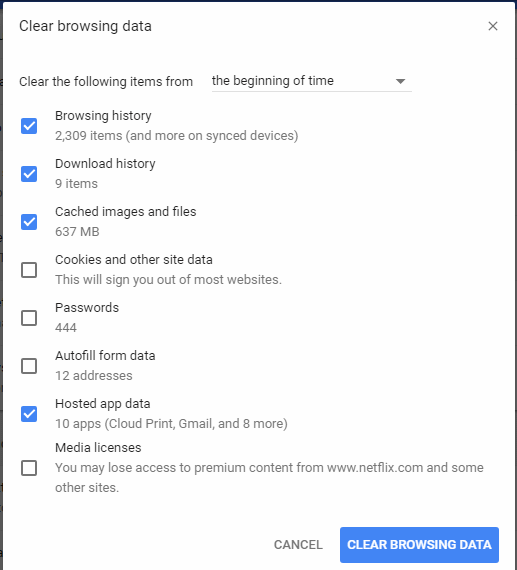 Image result for CLEAR CACHE GOOGLE CHROME